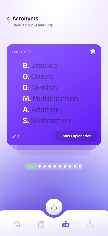 Luceo Study App — Acronyms & Memory Aids